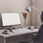 modern stylish home office workplace white black 2023 11 27 05 20 17 utc